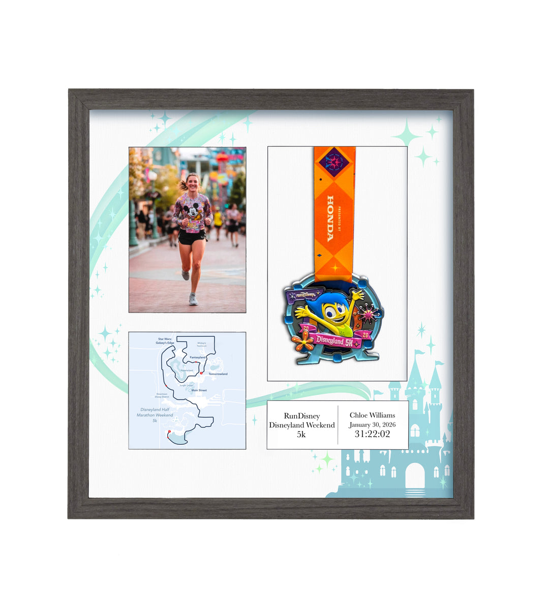 Disneyland 5k Marathon 2026 - Medal & Photo Frame
