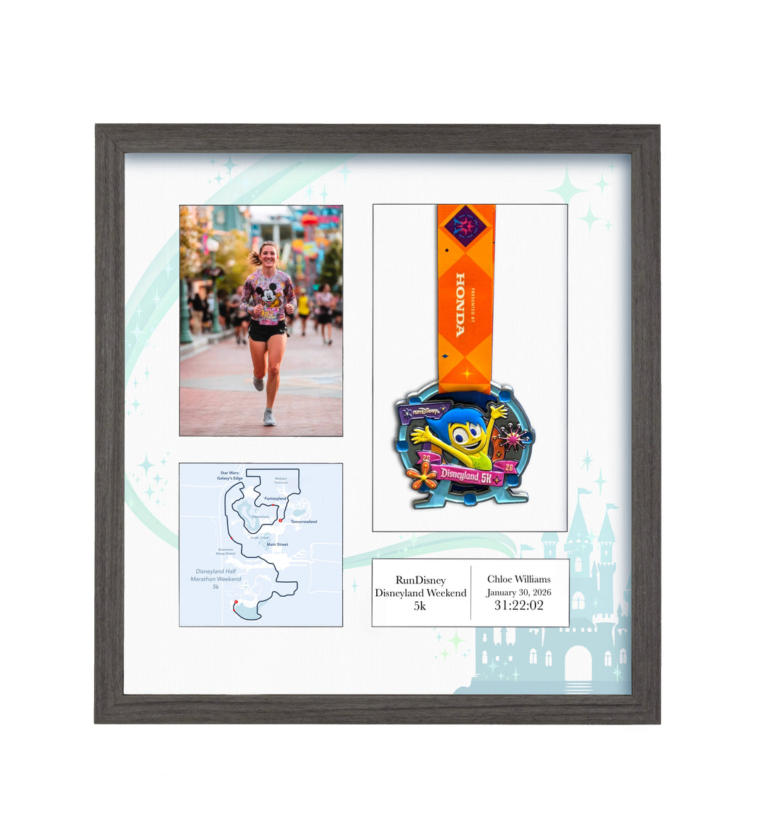 Disneyland 5k Marathon 2026 - Medal & Photo Frame