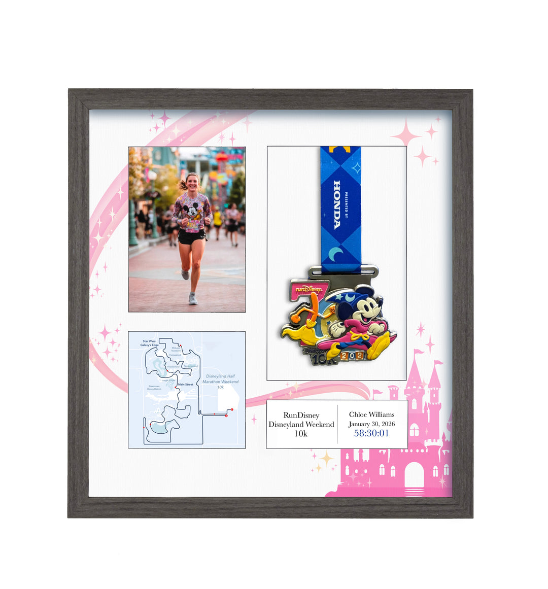 Disneyland 10k Marathon 2026 - Medal & Photo Frame