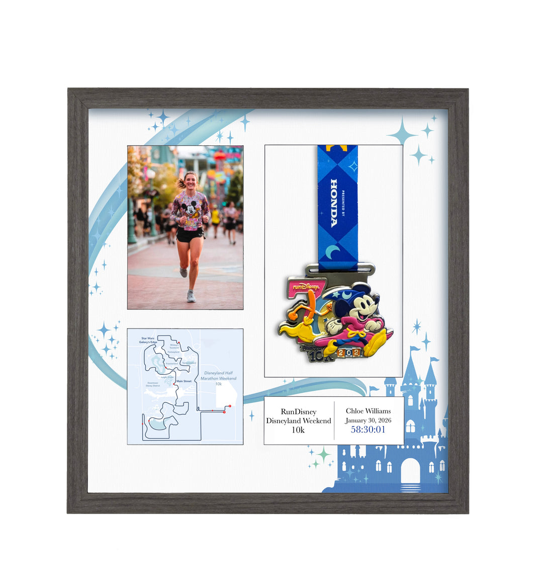 Disneyland 10k Marathon 2026 - Medal & Photo Frame