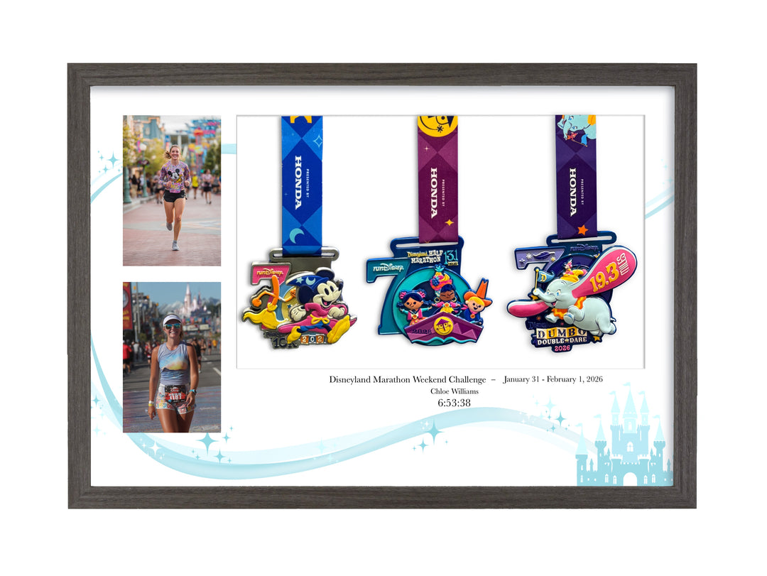 Disneyland 19.3 Challenge Marathon 2026 - Medal / Photo frame display
