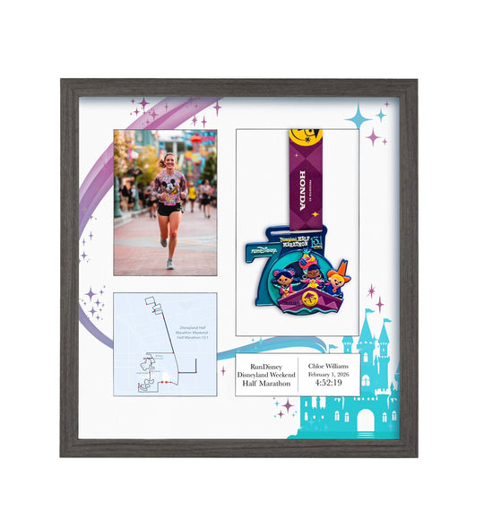Disneyland Half Marathon 2026 - Medal & Photo Frame
