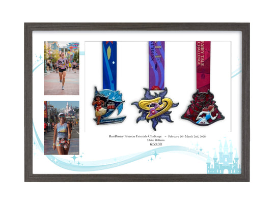 Princess Fairytale Challenge Marathon 2026 - Medal / Photo frame display