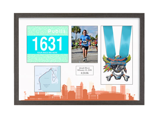 Gasparilla Marathon 2026 - Medal / Photo / BIB Frame