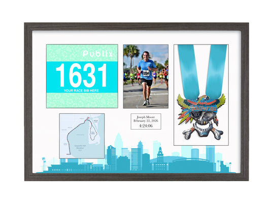 Gasparilla Marathon 2026 - Medal / Photo / BIB Frame
