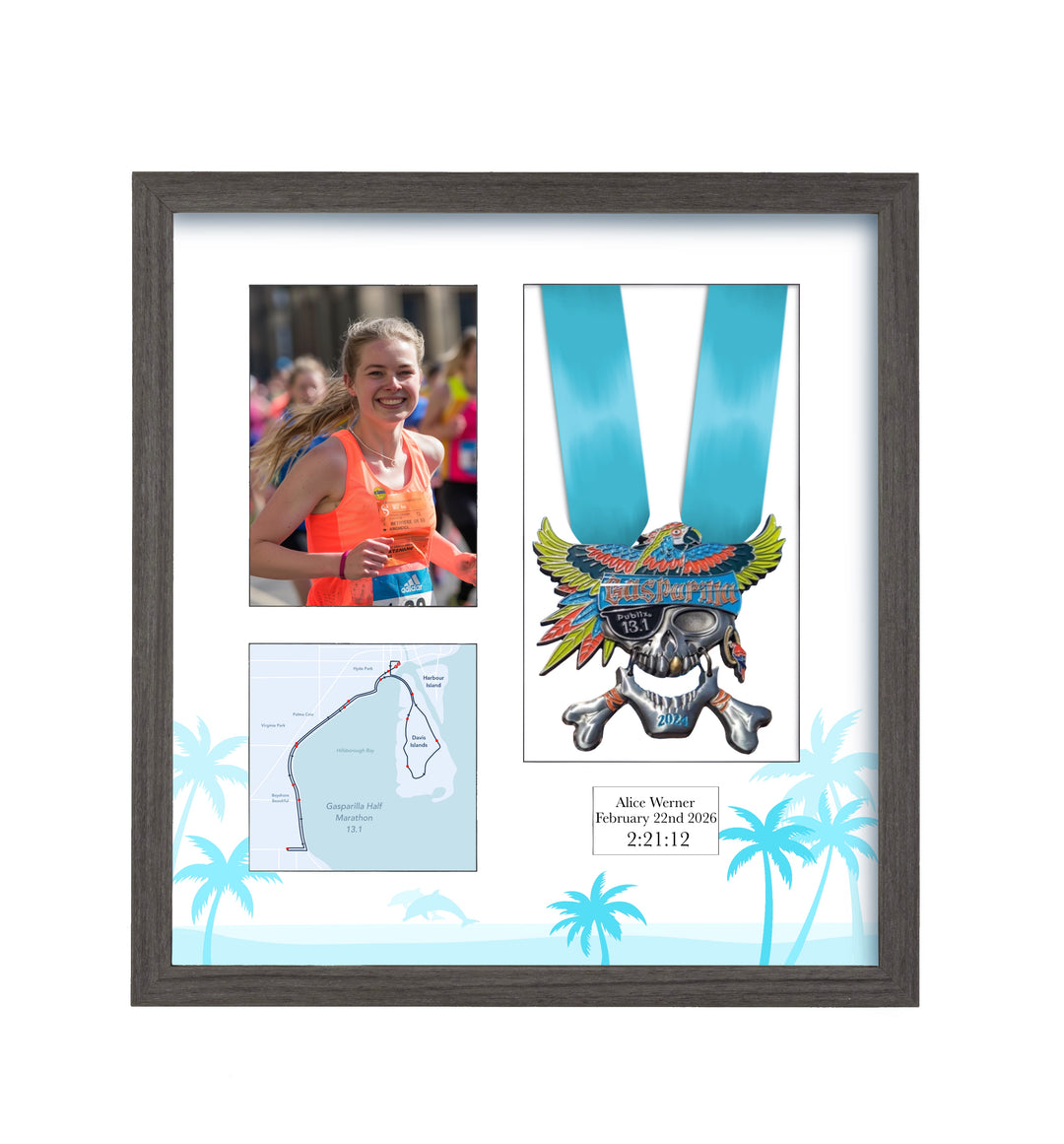 Gasparilla Marathon 2026 - Medal & Photo Frame