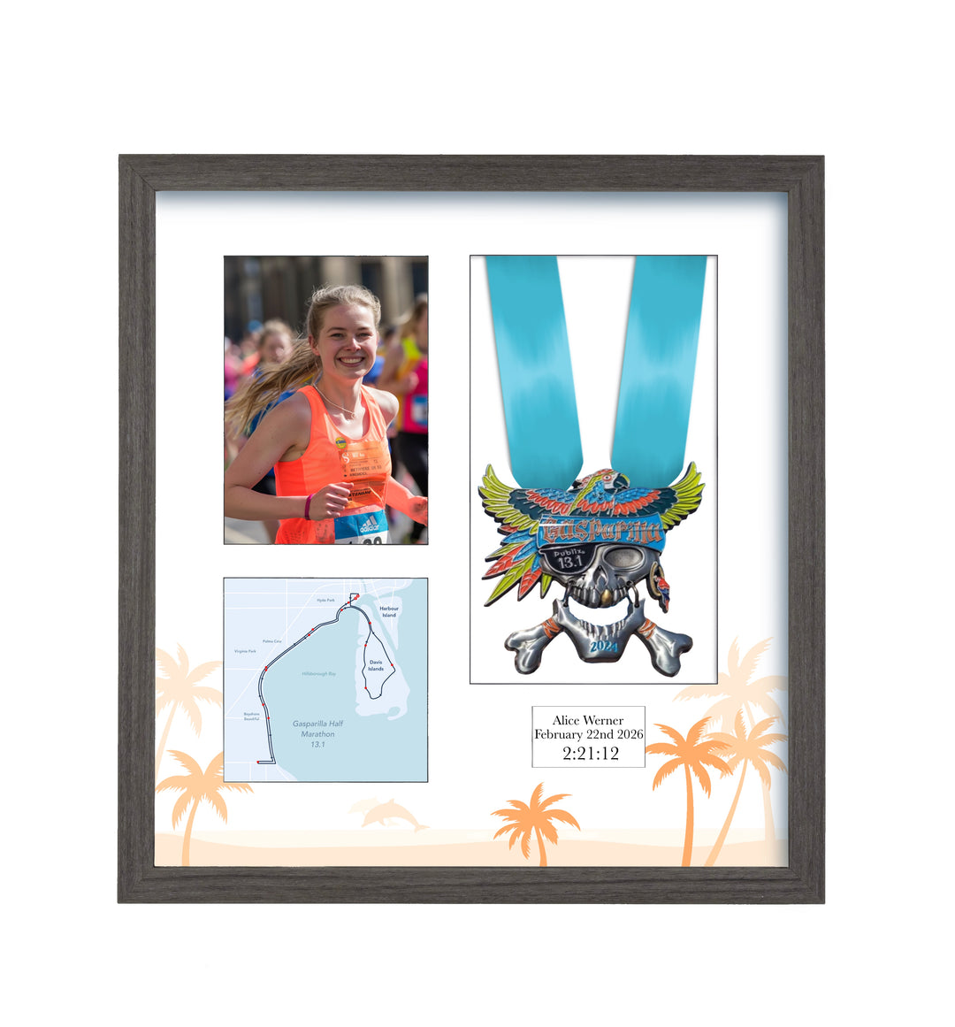 Gasparilla Marathon 2026 - Medal & Photo Frame
