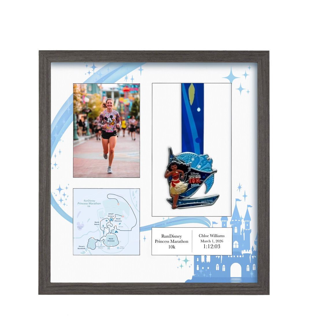 Disney Princess 10k Marathon 2026 - Medal & Photo Frame