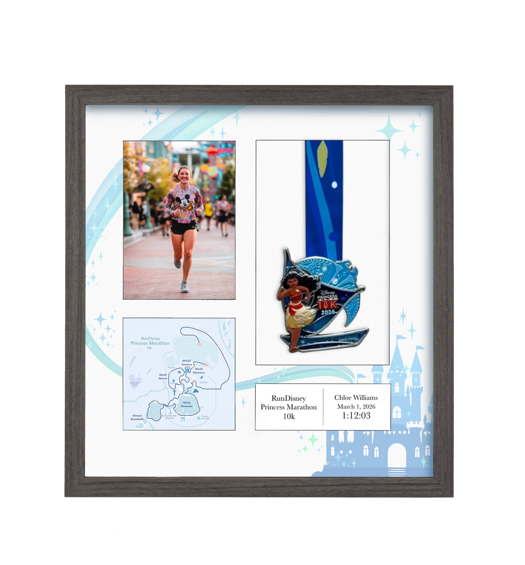 Disney Princess 10k Marathon 2026 - Medal & Photo Frame