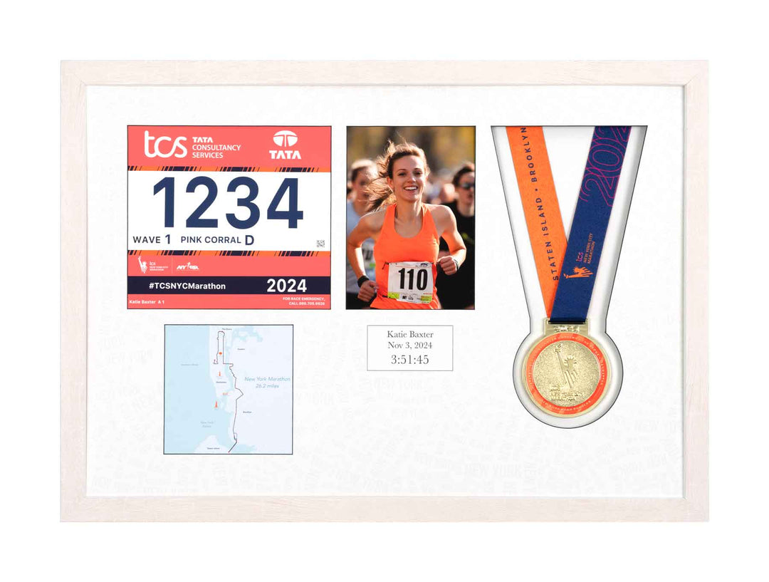 New York Marathon 2024 - Medal / Photo / BIB Frame