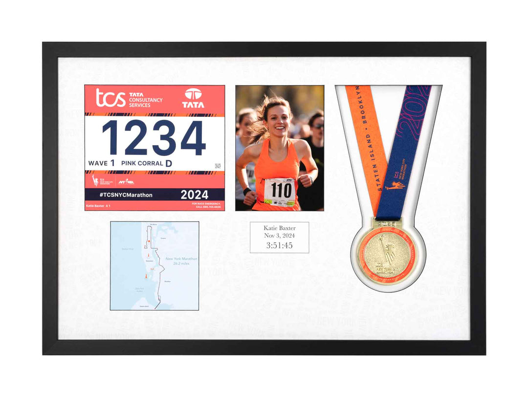 New York Marathon 2023 - Medal / Photo / BIB Frame