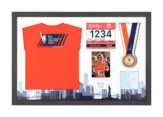 New York Marathon 2023 - Medal / Photo / BIB / Shirt Frame