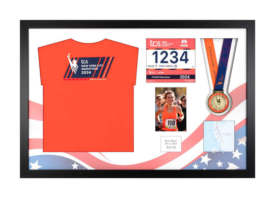 New York Marathon 2023 - Medal / Photo / BIB / Shirt Frame