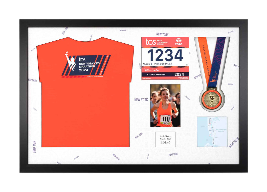 New York Marathon 2023 - Medal / Photo / BIB / Shirt Frame