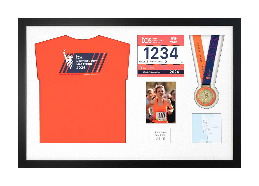 New York Marathon 2023 - Medal / Photo / BIB / Shirt Frame