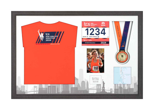 New York Marathon 2023 - Medal / Photo / BIB / Shirt Frame