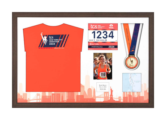 New York Marathon 2023 - Medal / Photo / BIB / Shirt Frame