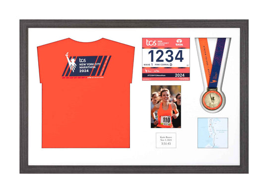 New York Marathon 2023 - Medal / Photo / BIB / Shirt Frame