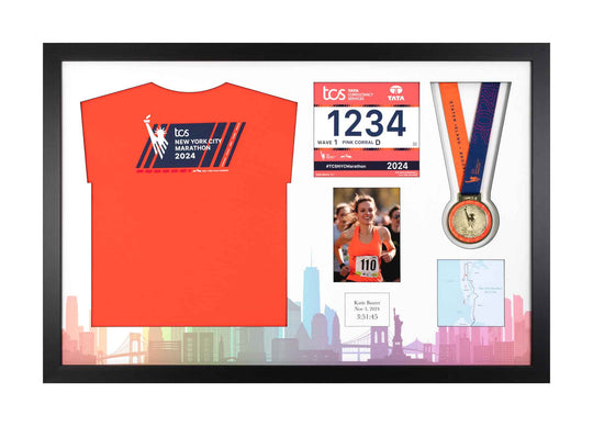 New York Marathon 2023 - Medal / Photo / BIB / Shirt Frame
