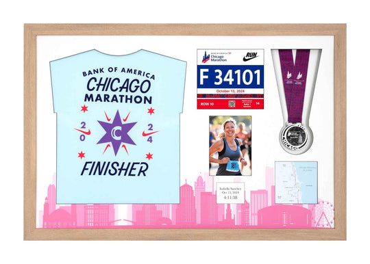 Chicago Marathon 2023 - Medal / Photo / BIB / Shirt Frame