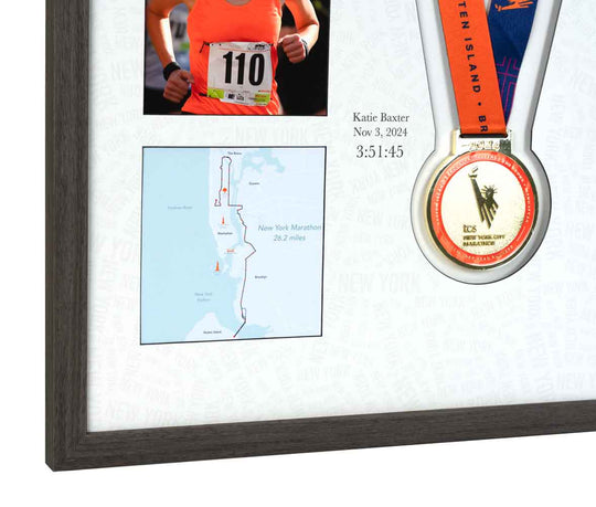New York Marathon 2023 - Medal / Photo / BIB Frame