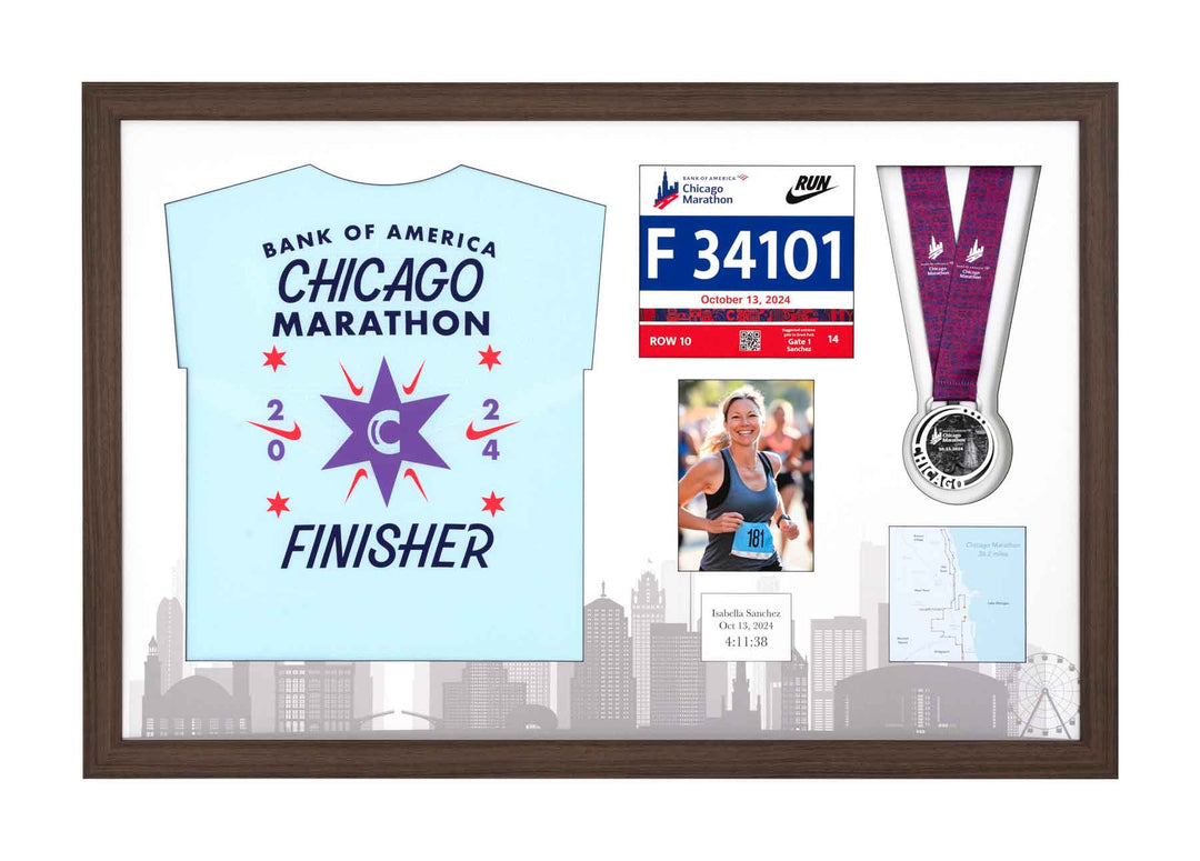 Chicago Marathon 2023 - Medal / Photo / BIB / Shirt Frame