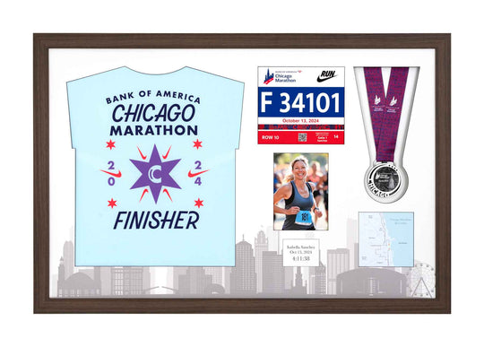 Chicago Marathon 2023 - Medal / Photo / BIB / Shirt Frame