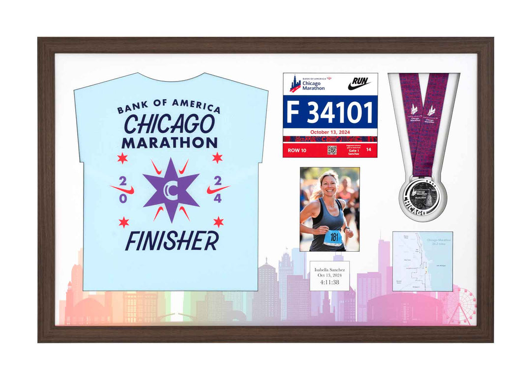 Chicago Marathon 2023 - Medal / Photo / BIB / Shirt Frame