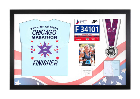 Chicago Marathon 2023 - Medal / Photo / BIB / Shirt Frame