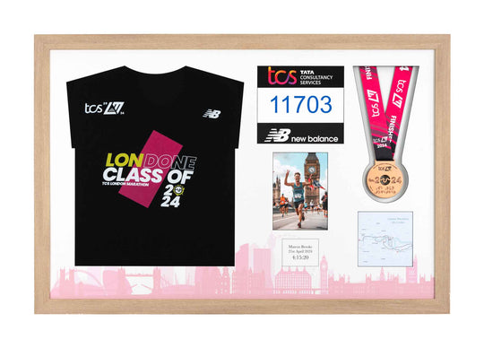 London Marathon 2023 - Medal / Photo / BIB / Shirt Frame