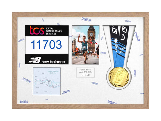 London Marathon 2026 - Medal / Photo / BIB Frame