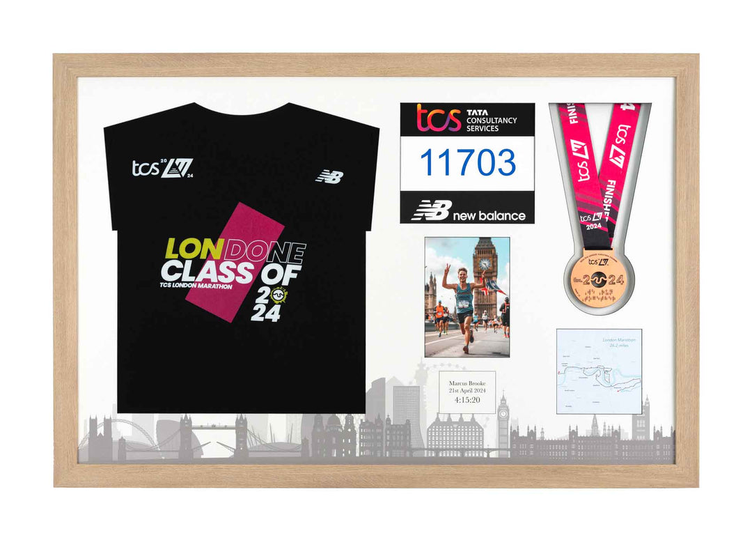 London Marathon 2025 - Medal / Photo / BIB / Shirt Frame