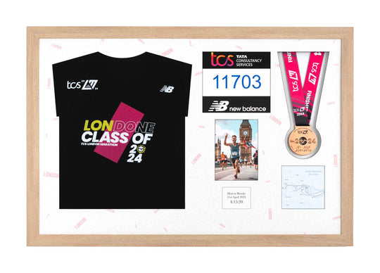 London Marathon 2023 - Medal / Photo / BIB / Shirt Frame