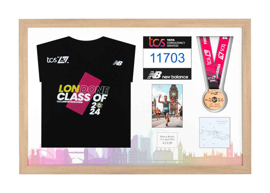 London Marathon 2023 - Medal / Photo / BIB / Shirt Frame