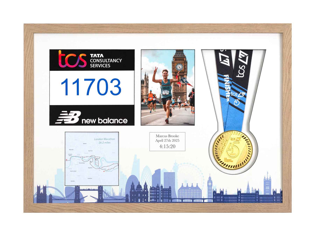 London Marathon 2026 - Medal / Photo / BIB Frame
