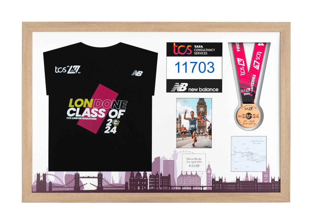 London Marathon 2025 - Medal / Photo / BIB / Shirt Frame