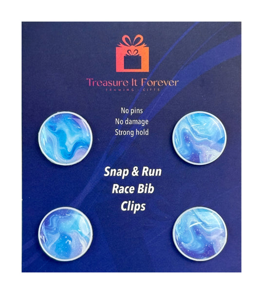 Race/Marathon Bib Clips - Ocean