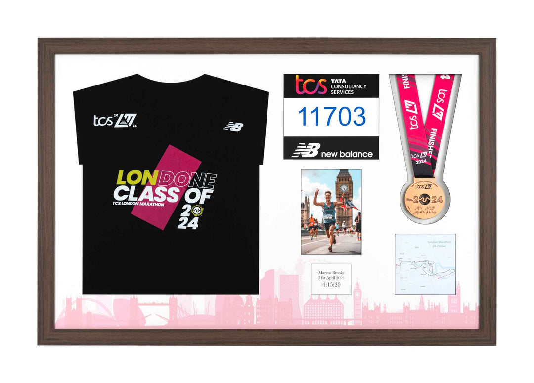 London Marathon 2025 - Medal / Photo / BIB / Shirt Frame