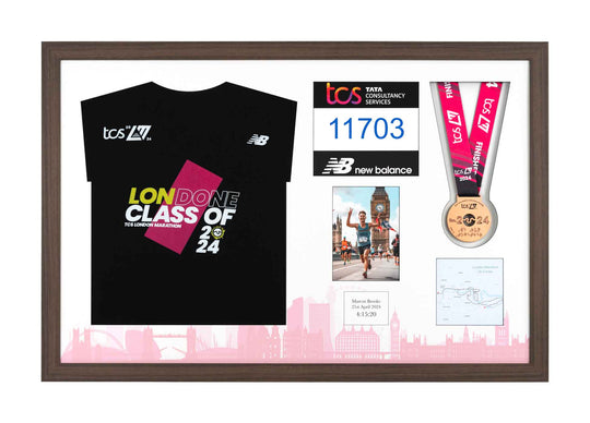 London Marathon 2025 - Medal / Photo / BIB / Shirt Frame