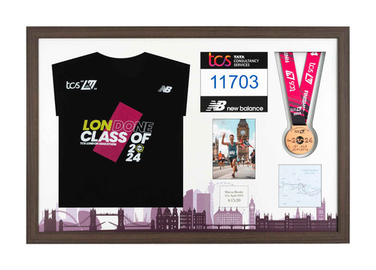 London Marathon 2025 - Medal / Photo / BIB / Shirt Frame