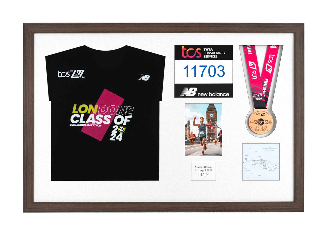 London Marathon 2025 - Medal / Photo / BIB / Shirt Frame
