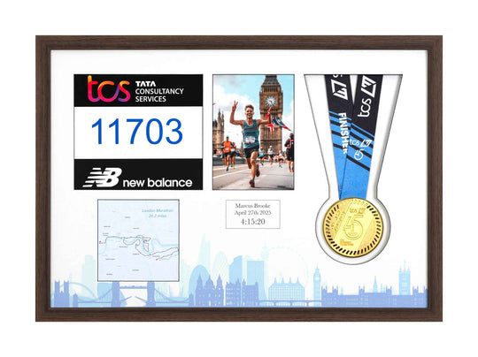 London Marathon 2026 - Medal / Photo / BIB Frame