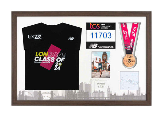 London Marathon 2025 - Medal / Photo / BIB / Shirt Frame