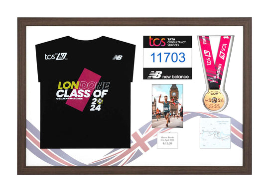 London Marathon 2023 - Medal / Photo / BIB / Shirt Frame