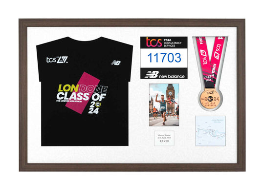 London Marathon 2025 - Medal / Photo / BIB / Shirt Frame