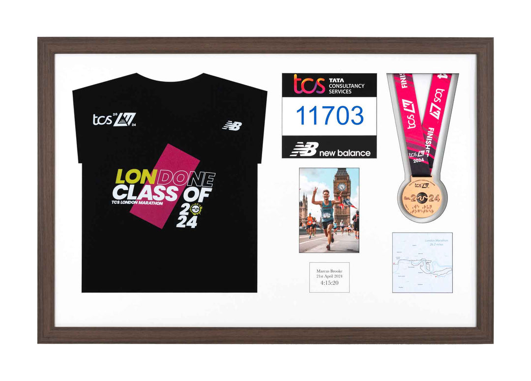 London Marathon 2025 - Medal / Photo / BIB / Shirt Frame
