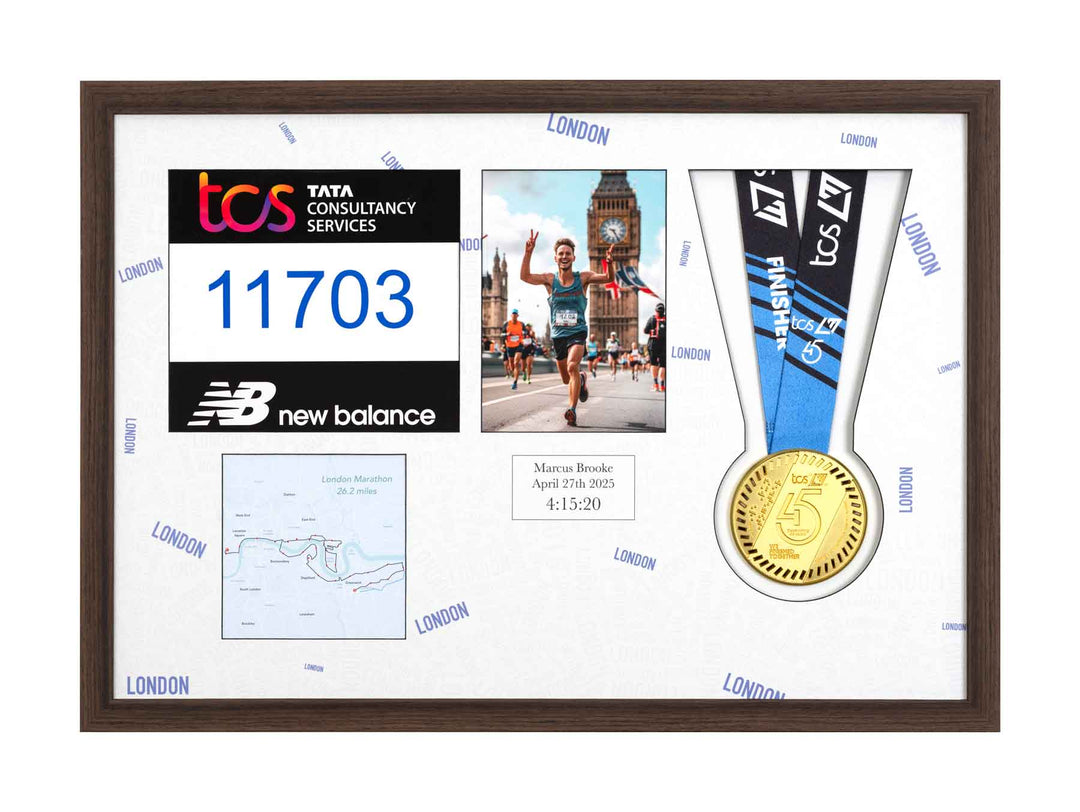 London Marathon 2026 - Medal / Photo / BIB Frame