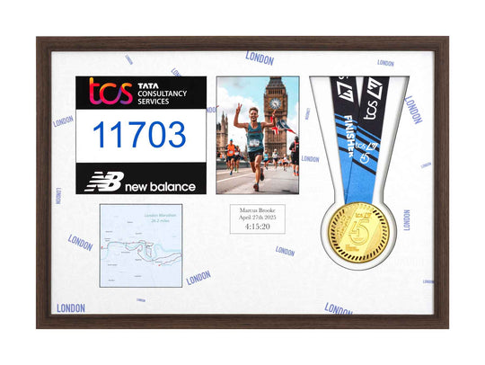 London Marathon 2026 - Medal / Photo / BIB Frame