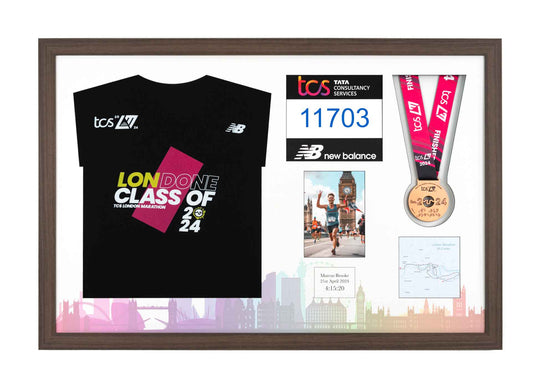 London Marathon 2025 - Medal / Photo / BIB / Shirt Frame