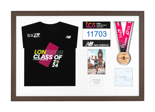 London Marathon 2023 - Medal / Photo / BIB / Shirt Frame